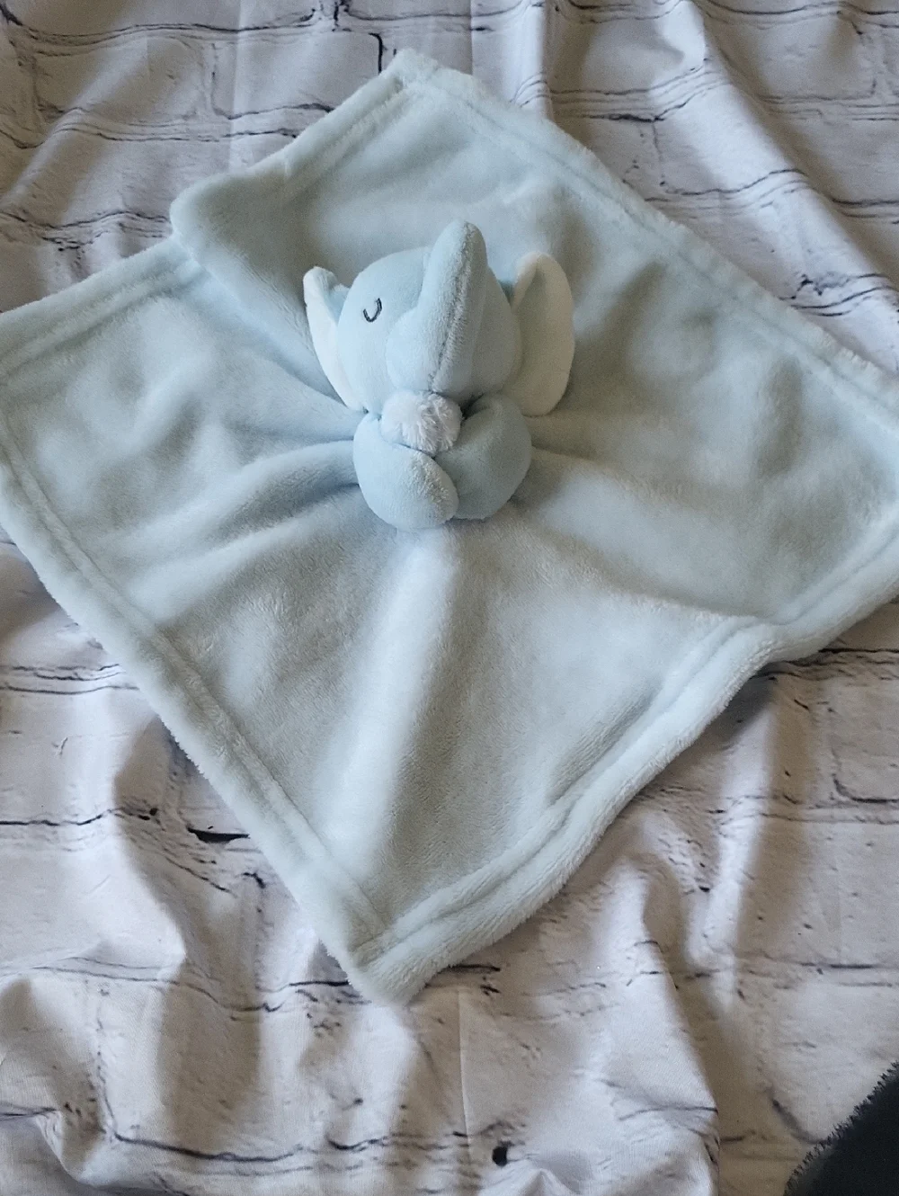 Tahari Light Blue Elephant Lovey Blanket